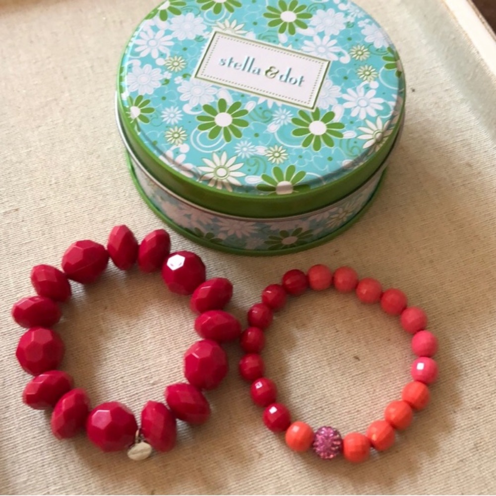 NWT • STELLA & DOT • Poppy Set of 2 Bracelet Gift Set - Picture 3 of 16